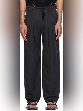Isabel Marant Drawstring Waist Black Sirius Trousers